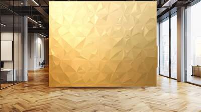 Gradient gold polygon mosaic pattern background   Wall mural