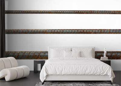 steel rod isolated on white background Wall mural