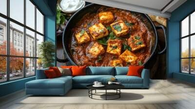 Delicious Paneer Curry with Fresh Ingredients Wall mural