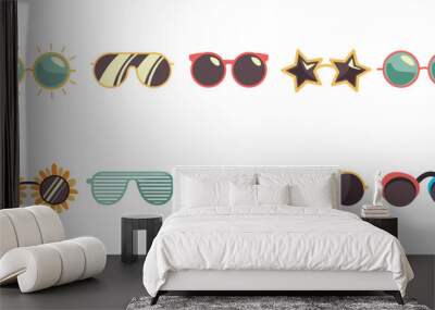 modern sunglasses style illustration Wall mural