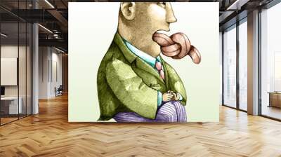 censorship of language humorous draw Wall mural