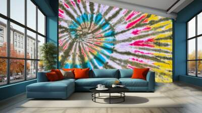 Colorful tie dye. Wall mural