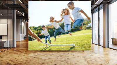 Children play in nature.  Wall mural