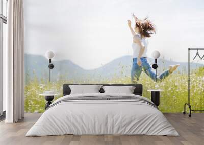 Woman in nature  Wall mural