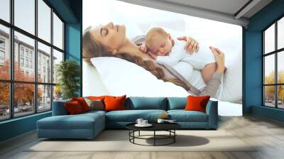 Woman with a baby. Wall mural