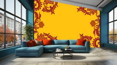 abstract decorative ornamental background with flower, vector il Wall mural