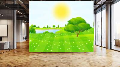 Green Landscape Wall mural