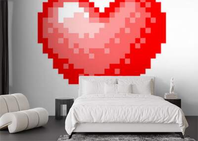 Heart pixel concept Wall mural