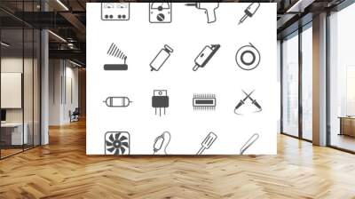 icon electronic repair tool, vector Wall mural