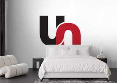 UN NN UU initial letter linked design logo vector Wall mural