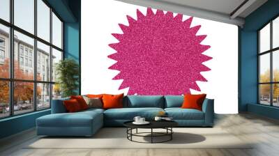 Pink glitter sale sticker, price tag, starburst, sunburst Wall mural