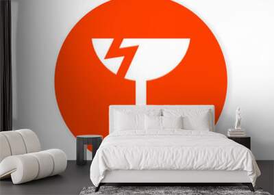 Flat Design App Button Wall mural