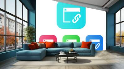 Four Colors - Flat App Icons Wall mural