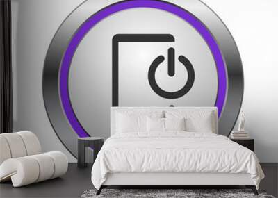 Mobile power button Wall mural