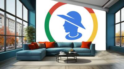 Vector Chrome Icon Wall mural