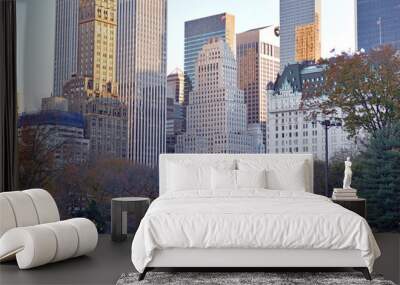 Midtown Manhattan skyline, from Central Park, New York Wall mural