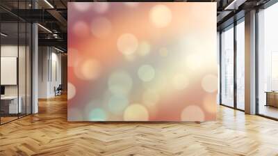 Abstract warm colors bokeh defocused blur background illustratio Wall mural