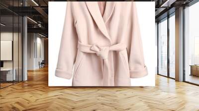 Cashmere women's coat isolated on white. Wall mural