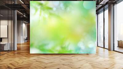 Spring green nature blur background. Wall mural