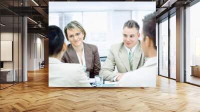 Business people at meeting Wall mural