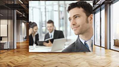 Businessman on business meeting Wall mural