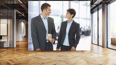 businesspeople talking Wall mural