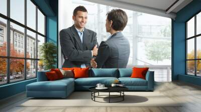 businesspeople talking Wall mural