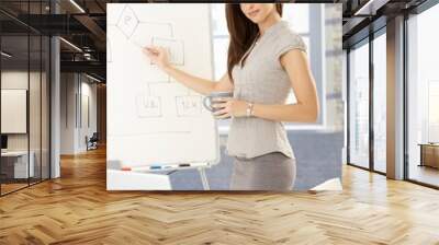 businesswoman doing presentation Wall mural