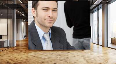 Smiling businessman Wall mural