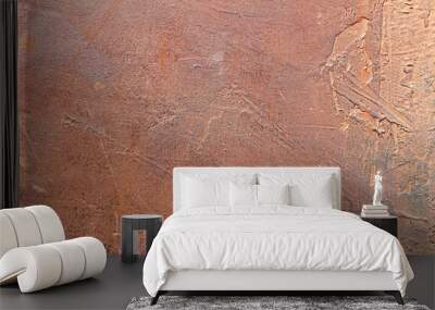 Abstract, grunge art decorative design brown stucco wall, multicolor concrete texture background Wall mural