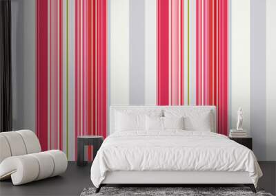 pink and grey retro stripes background Wall mural