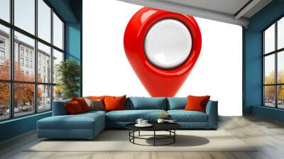 Red map pointer blank #2 Wall mural