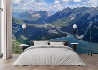 Helicopter Ride over Banff National Park , Canada , Rocky Mountains  Wall mural