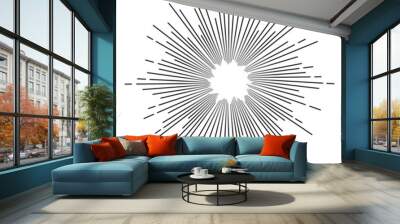 vintage monochrome star burst Wall mural