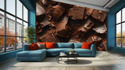 Digital Painting, Timeless Cocoa, Cocoa that defies time, trapping those who consume it in endless darkness., Wall mural