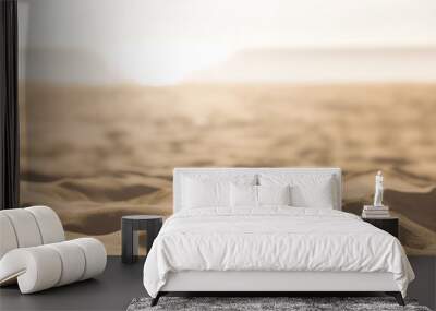 Summer sand beach and sea sky background Wall mural