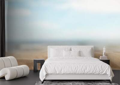 Tropical summer sand beach and bokeh sun light on sea background, copy space. Wall mural