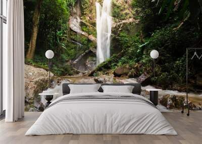 Mork fa Waterfall of Doi Suthep Pui national park, Chiang Mai, Thailand. Wall mural