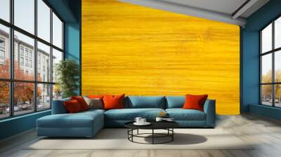 Yellow wood background Wall mural