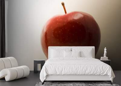 Closeup dark red apple fruit. Wall mural