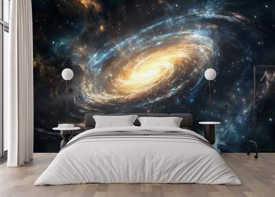 49. An illustration of the concept of dark matter affecting galaxy rotation Wall mural