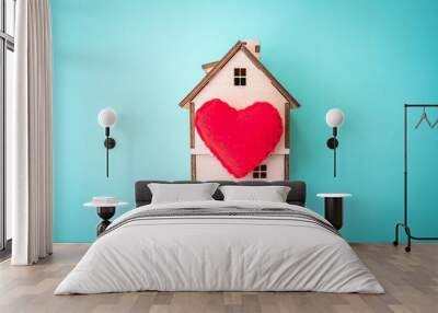 a house of love, Valentine's Day concept. Wall mural