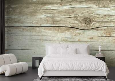 Grunge background. Peeling paint on an old wooden floor. Vintage wood background. Old Wood texture Wall mural