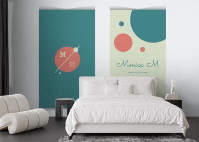 Modern business card design template Wall mural