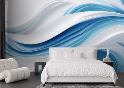 Modern abstract blue wave background design wallpaper Wall mural