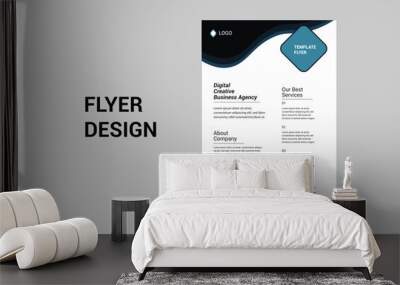 Multipurpose business corporate flyer template Wall mural