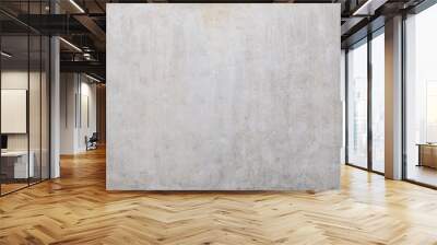 Abstract old stained and dusty Panorama concrete white marble old grey wall cement light background facade Wall mural