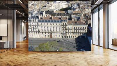 Aerial view from Saint Andre Cathedral, Bordeaux Wall mural