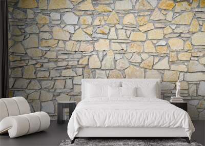 beige grey stone wall textured background Wall mural