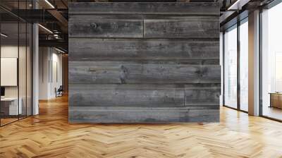 close up of wall made of wooden planks weathered grey wood Wall mural